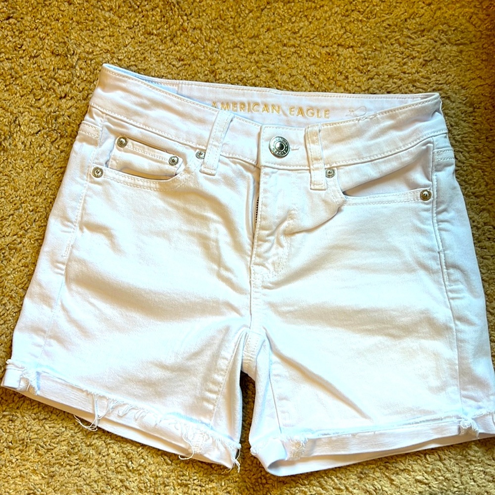 American Eagle White Jean shorts